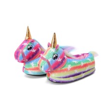 Botosei de casa pentru copii, model unicorn imprimeu caluti