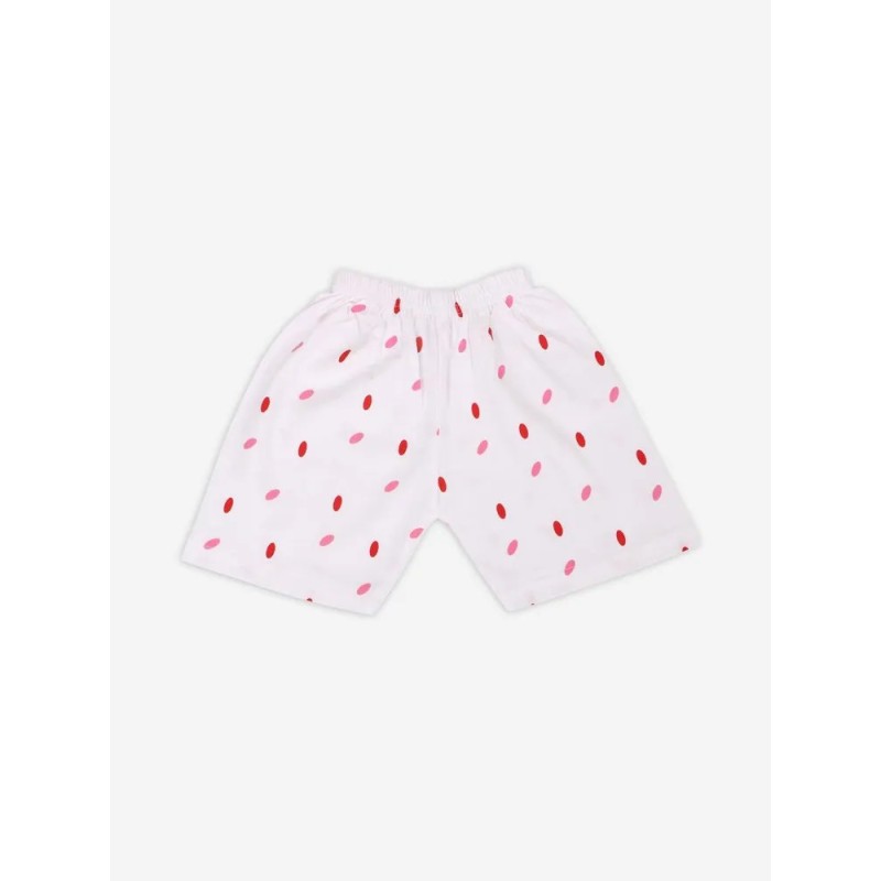Pijama de vara, pentru copii, culoare roz-alb, model cu pisicuta zambareata